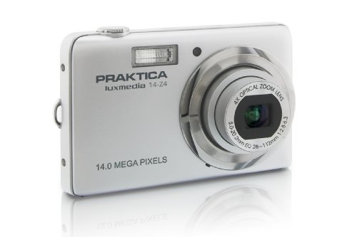 Praktica luxmedia 14-Z4 Digitalkamera (14 Megapixels, 4-fach opt, Zoom, 6,9 cm (2,7 Zoll) Display) silber
