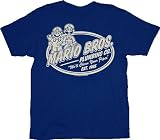 Nintendo Super Mario Bros Mario & Luigi Plumbing Co. Navy Adult T-shirt Tee