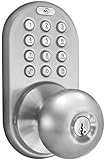 MiLocks DKK-02SN Electronic Touchpad Entry Keyless Door Lock, Satin Nickel