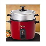Aroma 14-Cup Pot-Style Rice Cooker - Red