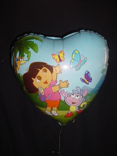 18 Inch Dora The Explorer Heart Shaped Foil Balloon