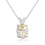 Sterling Silver Canary Cubic Zirconia Pendant by Cheline, 18"