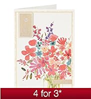 Get Well Floral Bouquet Greetings Card