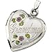 Sterling Silver Tri-Color Grandma Heart Locket -
