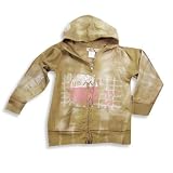CC Rags - Girls Long Sleeve Tie Dye Hoodie Jacket, Tan, Light Brown
