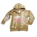 CC Rags - Girls Long Sleeve Tie Dye Hoodie Jacket, Tan, Light Brown