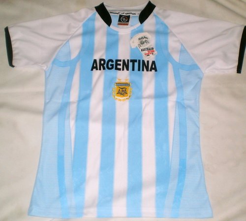 2010 SOUTH AFRICA WORLD CUP KIDS & GIRLS & LADIES ARGENTINA SOCCER JERSEY SIZE MEDIUM -KID SIZES-