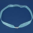 Organza Ribbon Necklace Turquoise w SS Clasp 17 Inch