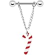 Candy Cane Chain Dangle Nipple Ring