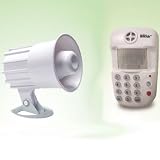 GSI Quality Wireless Wide-Range IR Motion Detector With Built In Photo, Video And Sound Recorder - LED Night Vision, SD Card Memory Slot, Multi-Featured Remote Control - Complete Anti Intruder Surveillance System - G515SKE Add-On External Waterproof Outdoor Alarm Siren Unit - Anti Intruder Defense Part