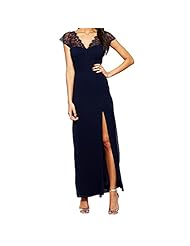 Sexy V-neck Cutout Slit Grecian Lace Goddess Sweetheart Floral Print Ankle Length Cap Sleeves Chiffon Evening Dress/Maxi Dress 