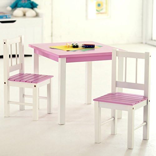 Lipper Kids Small Pink and Table and Chair Set by Lipper International
