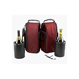Caddy-O Cloth Dual Wine Tote - Burgundy