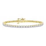 14K Yellow Gold 7 ct. Diamond 4 Prong Bracelet