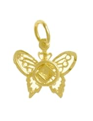 NA Narcotics Anonymous Gold Small Butterfly Pendant