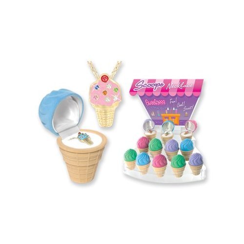 ICE Cream Cone Pendant Necklace in Shaped Gift Box Assorted Colors