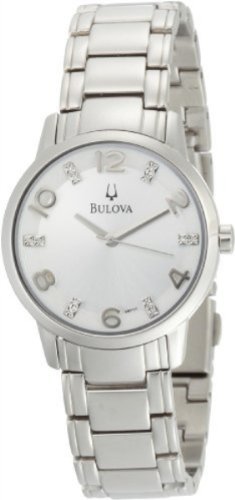 Bulova Women's 96P111 Diamond Silver Dial Bracelet Watch