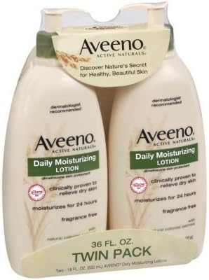 Aveeno Daily Moisturizing Lotion Twin Set - 18 oz (2 PACK)
