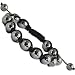 10mm Black Diamond Hematite Shamballa Bracelet