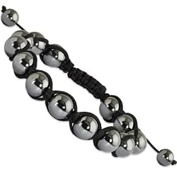 10mm Black Diamond Hematite Shamballa Bracelet
