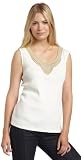 Sag Harbor Womens Tank Top With Lurex Crochet