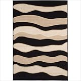 Contemporary Area Rug, Home Dynamix Modern Weave 4'x5' Black