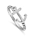 Anchor of My Soul Sideway Cross Ring 8MM Sterling Silver 925