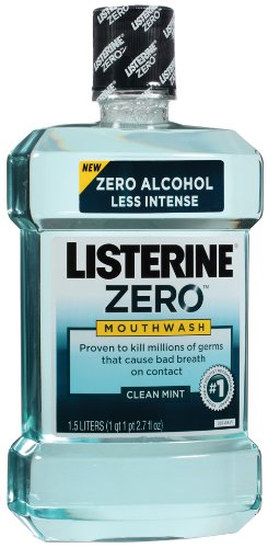 Listerine Zero Mouthwash,Clean Mint, 50.7-Ounce (1.5 L)