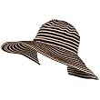 San Diego Sun Packable Wide Hat Floppy 5" Brim Brown with White