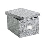 Oxford Reinforced Board Card File With Lift-Off Cover, 6 x 9 Inches, Black/White Agate (40591)