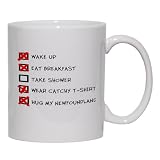 HUG MY NEWFOUNDLAND CHECKLIST Mug for Coffee / Hot Beverage (choice of sizes and colors)