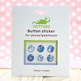 「全22柄」Apple iPhone / iPad / iPod 対応 ボタン　ステッカー　　6個入れ 　iPad iPhone button sticker　（1197-11）