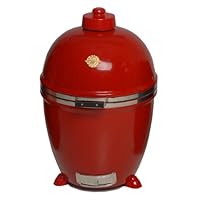 Grill Dome Infinity Series Ceramic Kamado Charcoal Smoker Grill, Red, Large