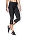 Under Armour Women's HeatGear Armour Capri, Black /Metallic Silver, X-Large