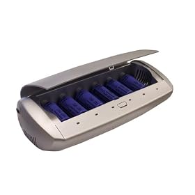 Universal Battery Charger & 8 D Size Rechargeable Batteries