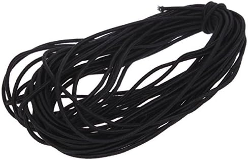 Usew 2 mm Black Round Heavy Elastic Cord 10 Yards (Cut)