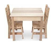 Hot Sale Melissa & Doug Wooden Table and 2 Chairs Set