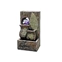 ORE Intl K333 Indoor Table Fountain with Glass Sphere and LED Light, 10-1/2-Inch