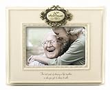 Mr. and Mrs. 50th Anniversary Frame Antique White Ceramic, 9-3/4 Inches by 7-1/2 Inches