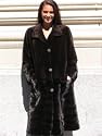 NEW DARK BROWN SHEARED MINK FUR COAT sz10 #10758