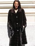 NEW DARK BROWN SHEARED MINK FUR COAT sz10 #10758