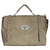 Cross Body / Shoulder Fashion Satchel Bag Mink Beige
