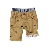 (ミキハウス)ダブルB DOUBLE.B プチベア刺繍７分丈パンツ　110ｃｍ　ベージュ（09）