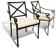 Strathwood Falkner Dining Chairs with Arms, 2 Pack