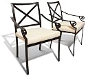 Strathwood Falkner Collection Dining Chairs with Arms, 2 Pack