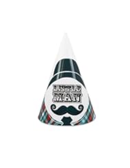 Toy: Little Man Mustache Cone Hats (8) - BirthdayExpress
