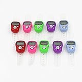 JomMart 小型 デジタル カウンター 計数器 数取器 指用 10個 セット (5色G) MJ0076