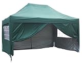 from Quictent Quictent 3x4.5 Meter Green Pop Up Gazebo Canopy Silver-coated Waterproof With Sidewalls and Bag Model ML-YS-CT1204-S-GREEN