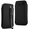 BLACK PREMIUM PU LEATHER PULL FLIP TAB CASE COVER POUCH & HIGH SENSITIVE STYLUS PEN FOR NOKIA ASHA 311 BY N4U ACCESSORIES