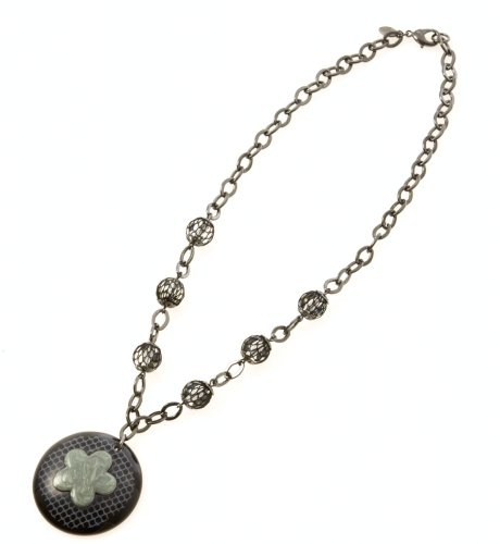 Per Una Net Bead Pendant Necklace